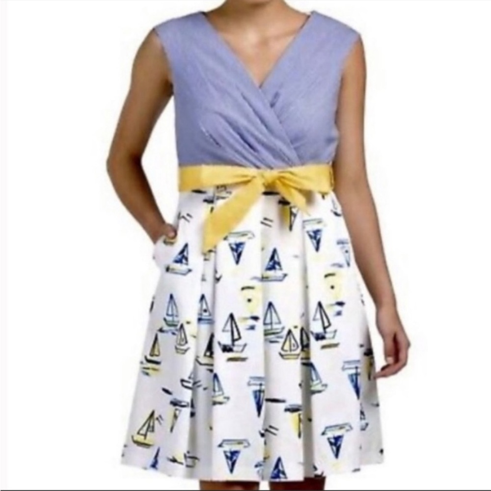 Chetta B Nautical Sailboat Dress Size 8